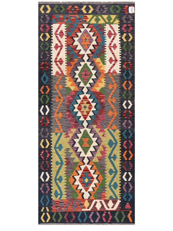 Maimana Afghanistan Kilim Rug - 196 x85 cm