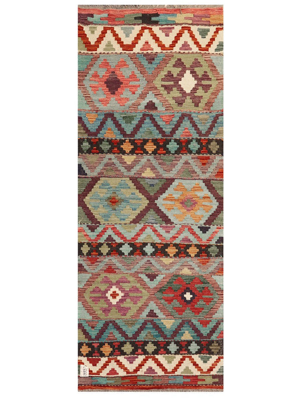 Maimana Afghanistan Kilim Rug - 194 x75 cm