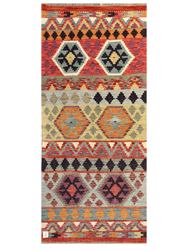 Maimana Afghanistan Kilim Rug - 200 x90 cm