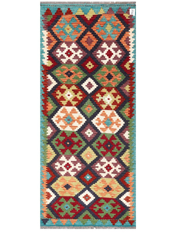 Maimana Afghanistan Kilim Rug - 192 x81 cm