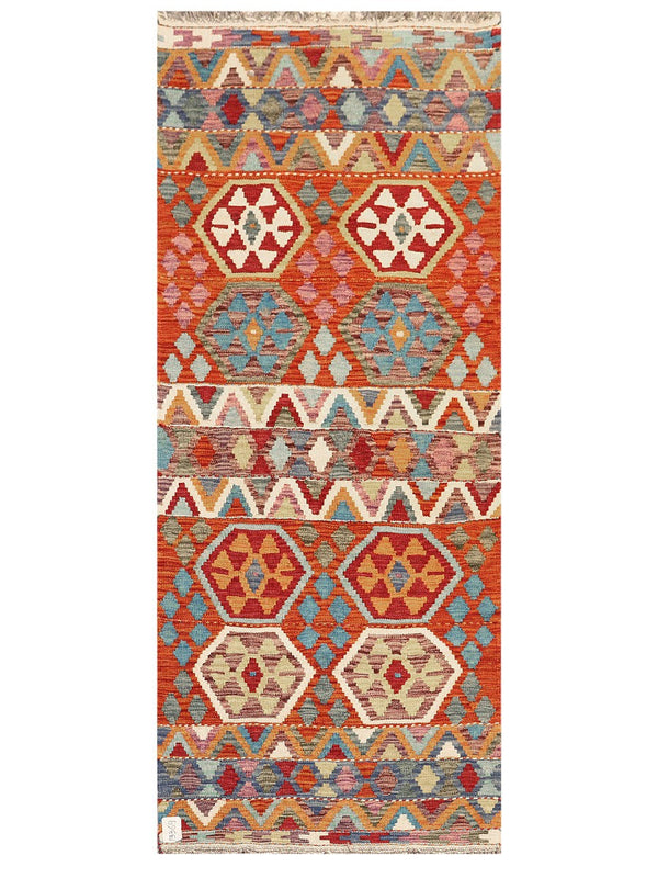 Maimana Afghanistan Kilim Rug - 197 x83 cm