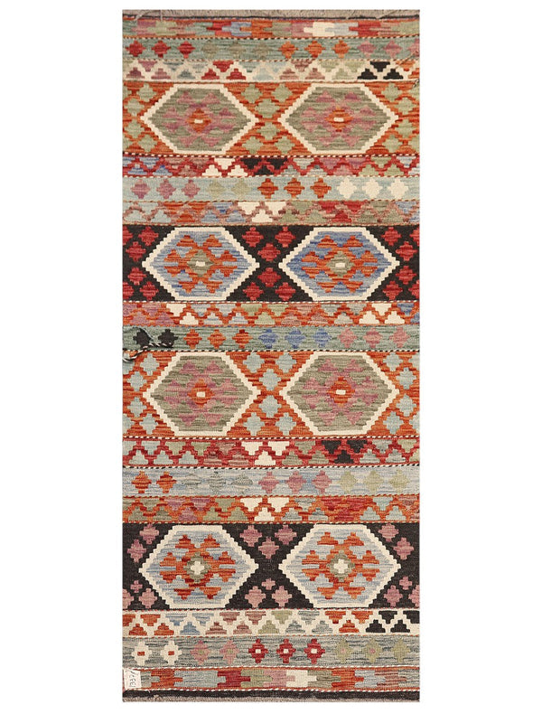 Maimana Afghanistan Kilim Rug - 195 x86 cm