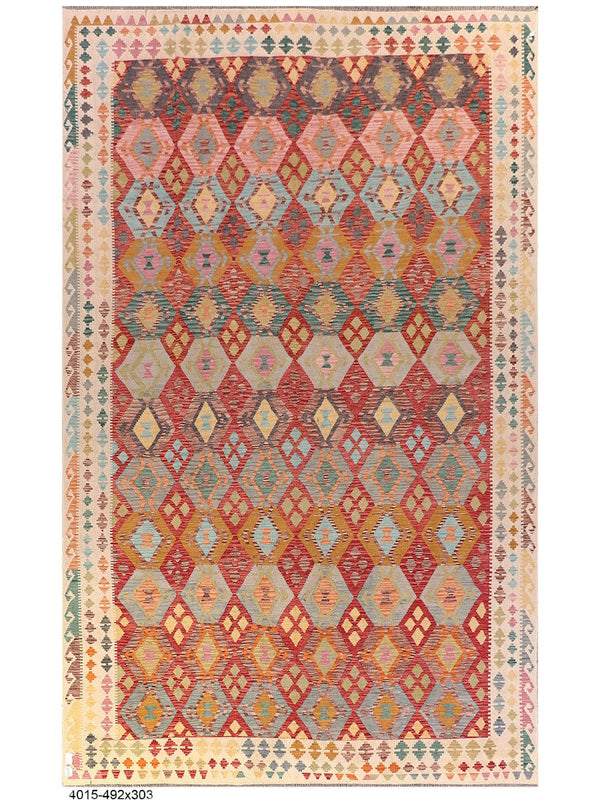 Maimana Afghanistan Kilim Rug - 492 x303 cm