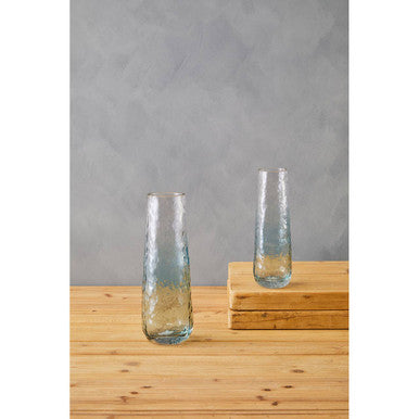 Brock large blue glass vase
