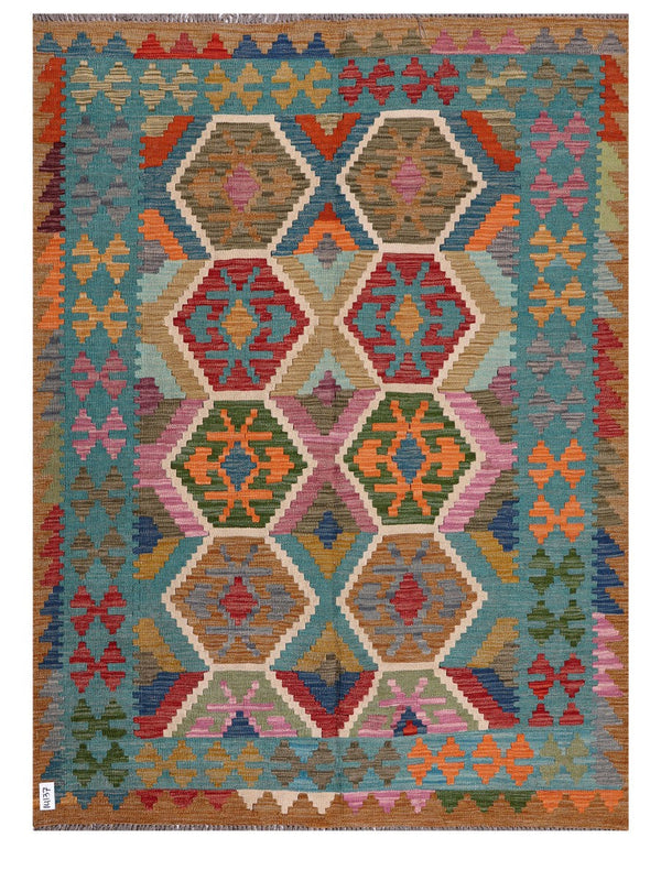Maimana Afghanistan Kilim Rug - 197 x148 cm
