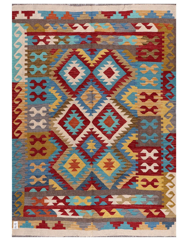Maimana Afghanistan Kilim Rug - 205 x148 cm