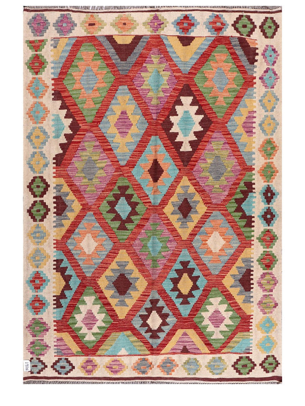 Maimana Afghanistan Kilim Rug - 210 x147 cm