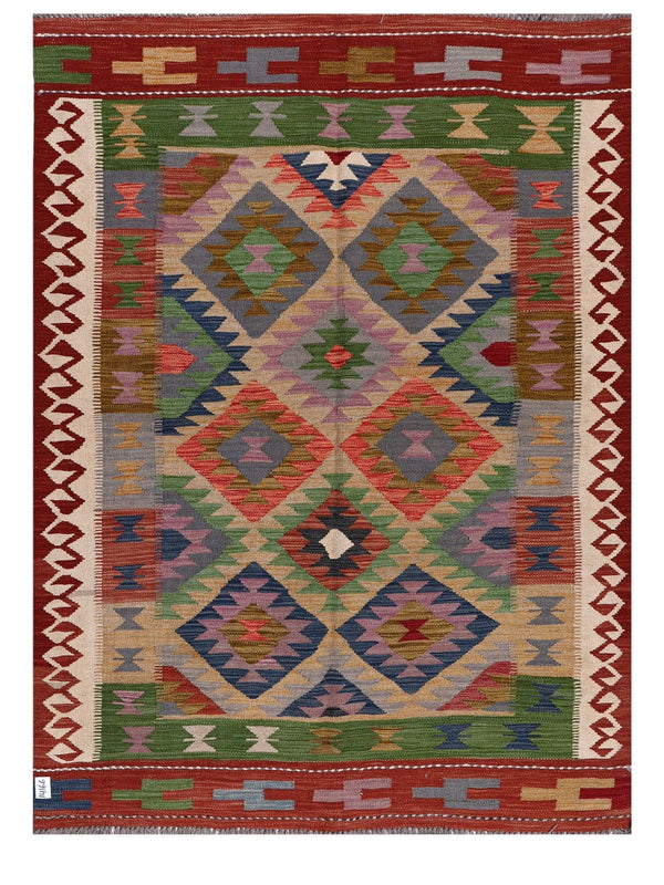Maimana Afghanistan Kilim Rug - 197 x148 cm