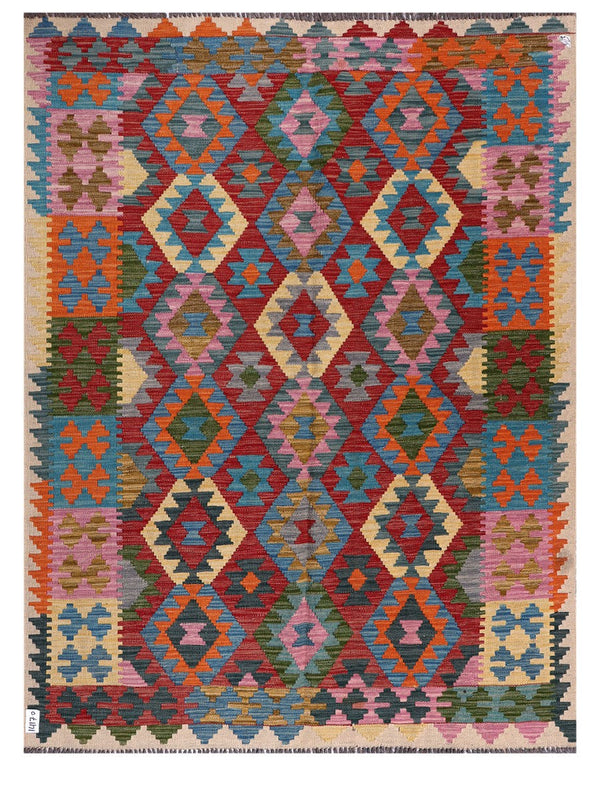 Maimana Afghanistan Kilim Rug - 196 x150 cm