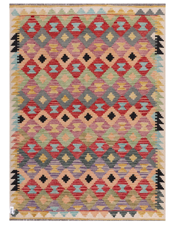 Maimana Afghanistan Kilim Rug - 203 x150 cm