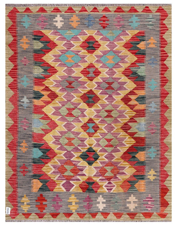 Maimana Afghanistan Kilim Rug - 189 x148 cm