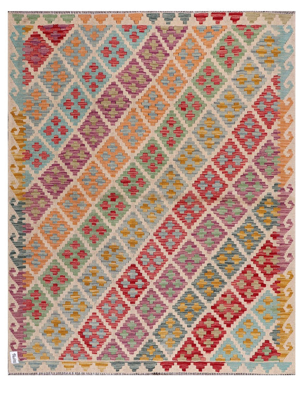 Maimana Afghanistan Kilim Rug - 189 x154 cm