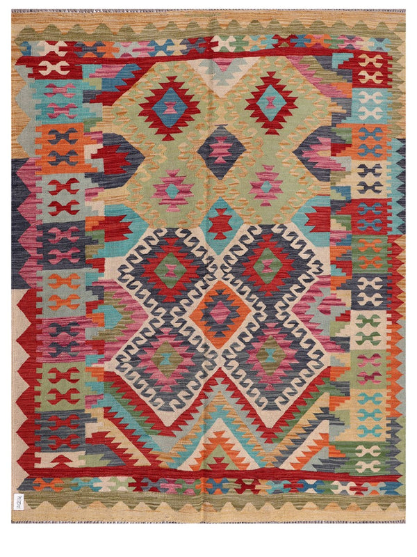 Maimana Afghanistan Kilim Rug - 198 x156 cm