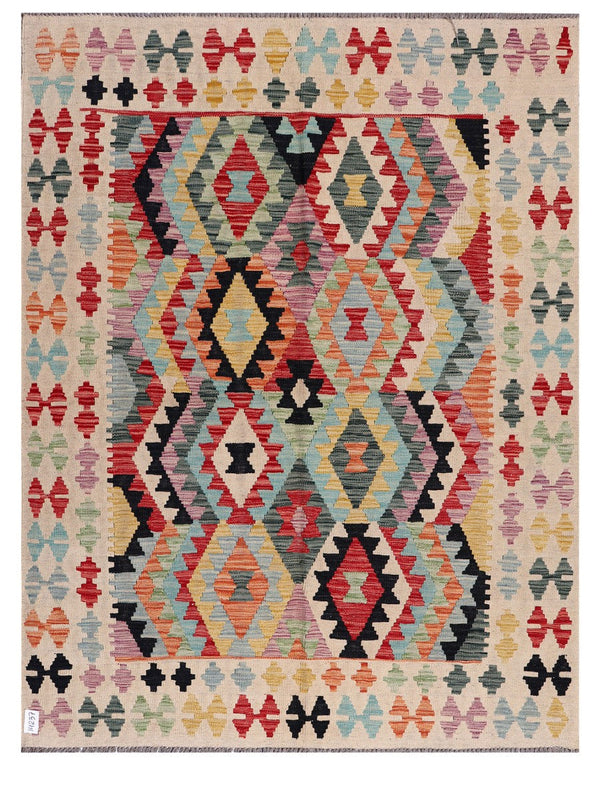 Maimana Afghanistan Kilim Rug - 193 x151 cm