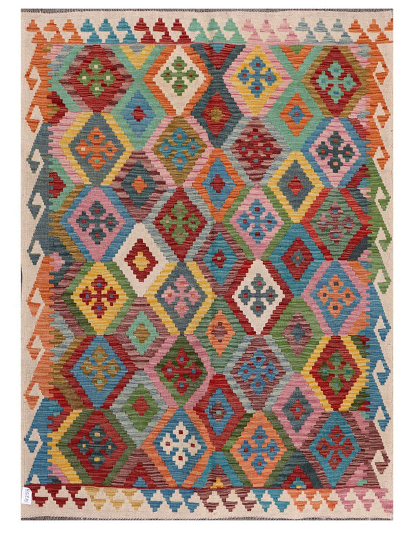 Maimana Afghanistan Kilim Rug - 201 x150 cm