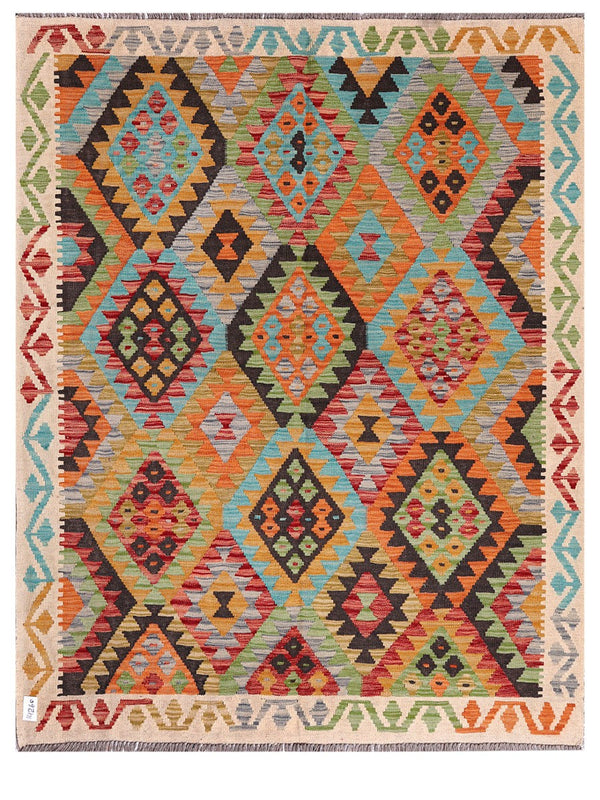 Maimana Afghanistan Kilim Rug - 195 x154 cm