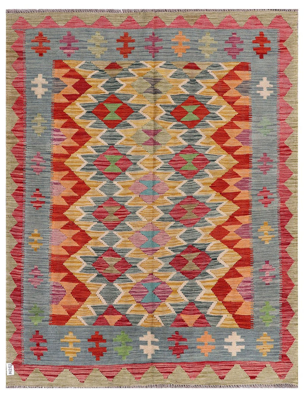 Maimana Afghanistan Kilim Rug - 188 x149 cm