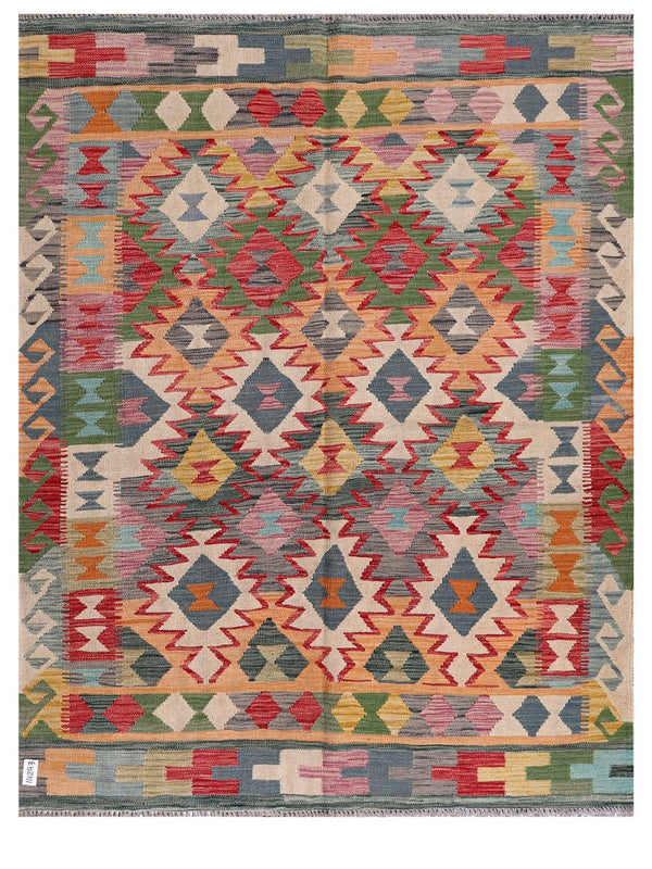 Maimana Afghanistan Kilim Rug - 201 x154 cm