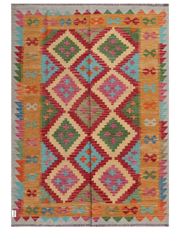 Maimana Afghanistan Kilim Rug - 200 x145 cm