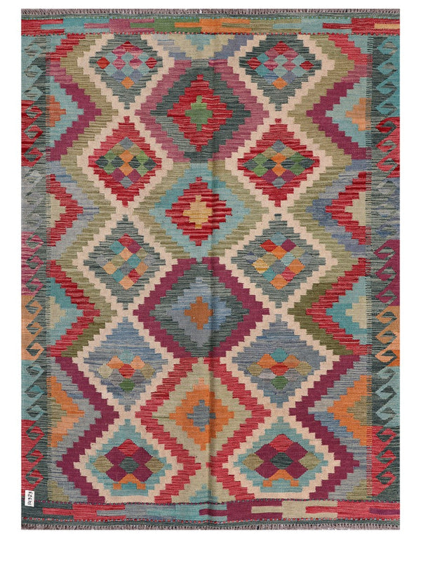 Maimana Afghanistan Kilim Rug - 201 x150 cm