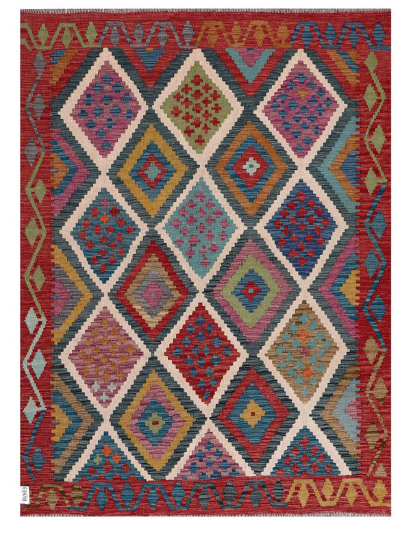 Maimana Afghanistan Kilim Rug - 203 x152 cm