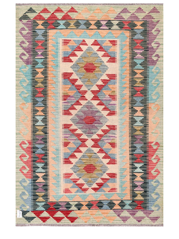 Maimana Afghanistan Kilim Rug - 182 x124 cm