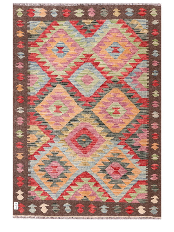 Maimana Afghanistan Kilim Rug - 184 x130 cm