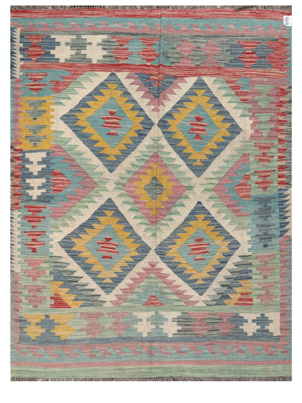 Maimana Afghanistan Kilim Rug - 204 x146 cm