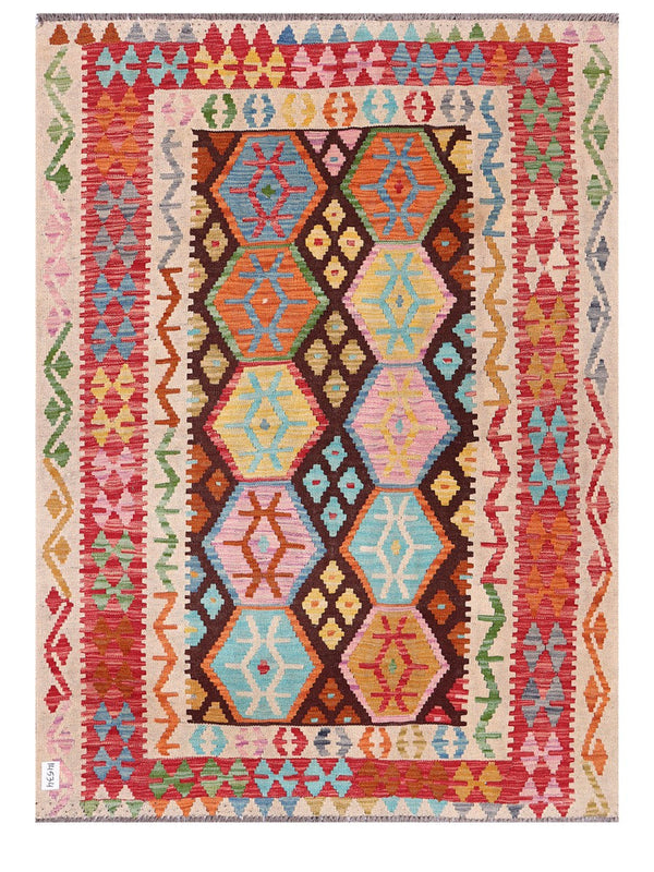 Maimana Afghanistan Kilim Rug - 185 x137 cm