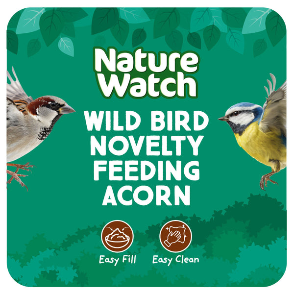 Novelty Hanging Acorn Wild Bird Feeder By Nature Watch
