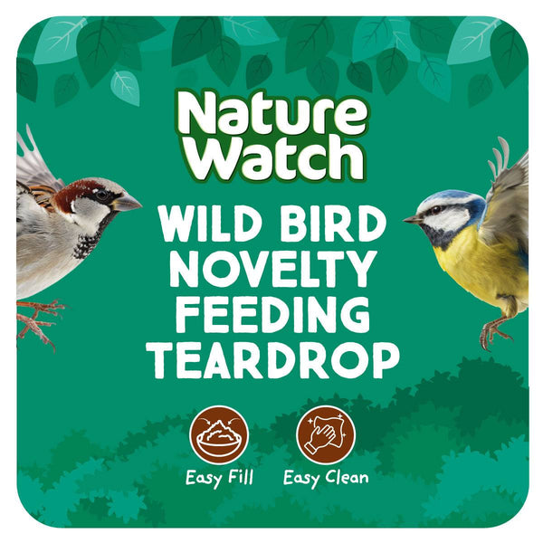 Novelty Teardrop Wild Bird Feeder By Nature Watch