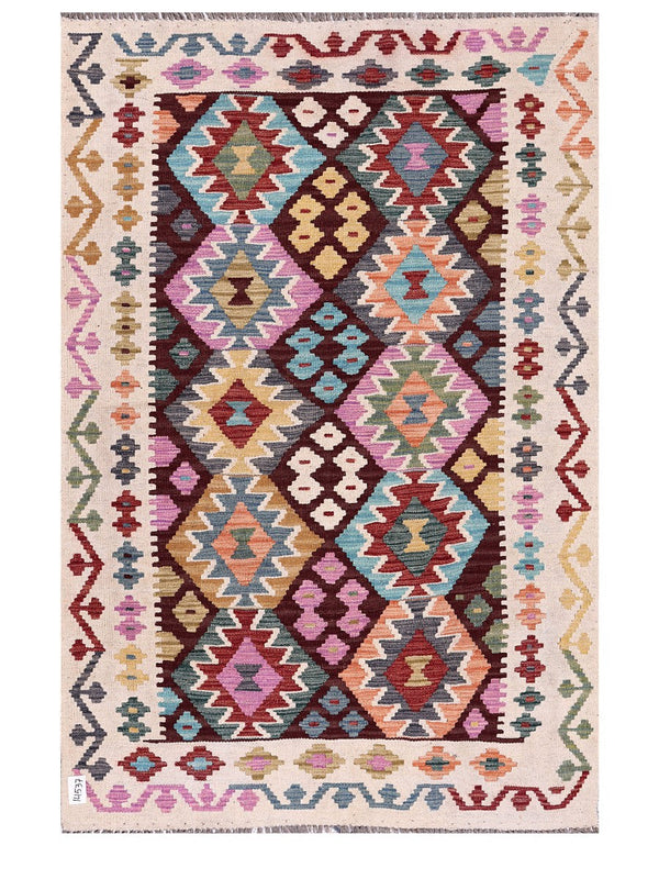 Maimana Afghanistan Kilim Rug - 181 x122 cm