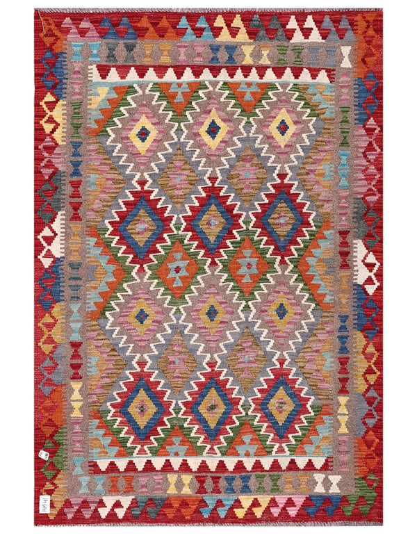 Maimana Afghanistan Kilim Rug - 182 x126 cm