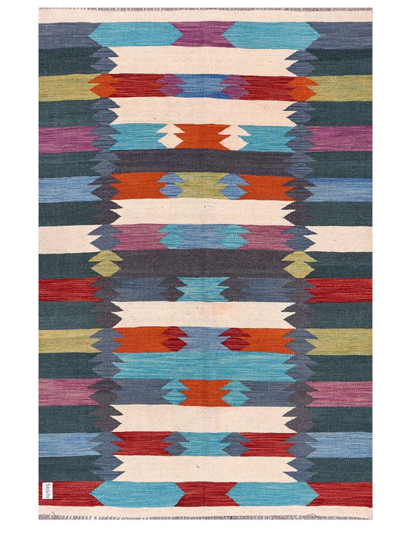 Maimana Afghanistan Kilim Rug - 187 x126 cm