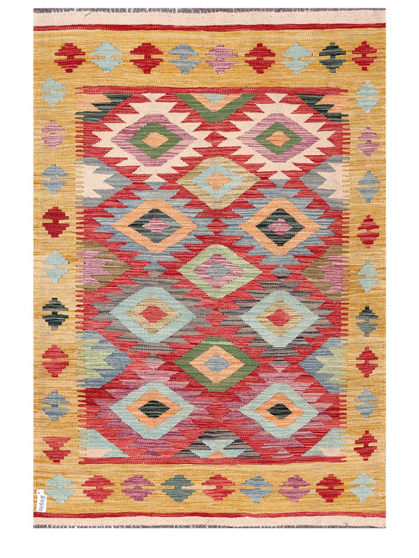 Maimana Afghanistan Kilim Rug - 184 x128 cm