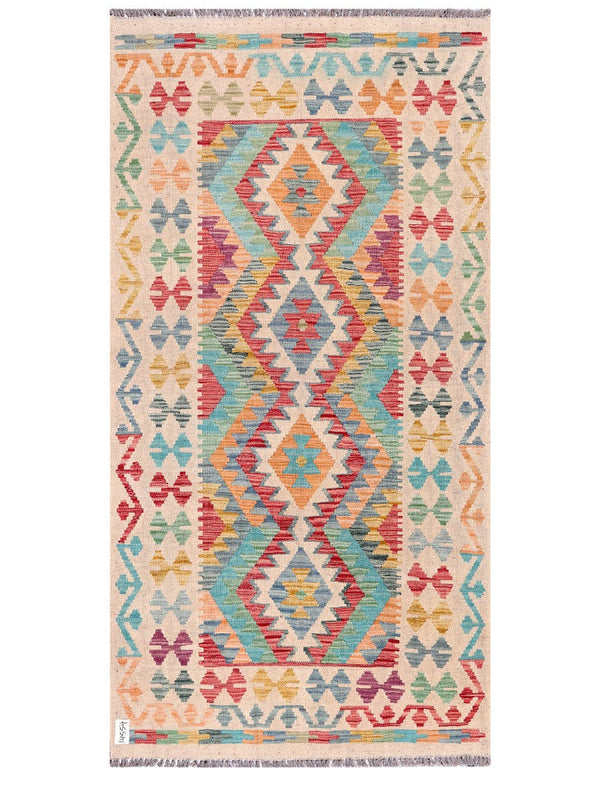 Maimana Afghanistan Kilim Rug - 197 x102 cm