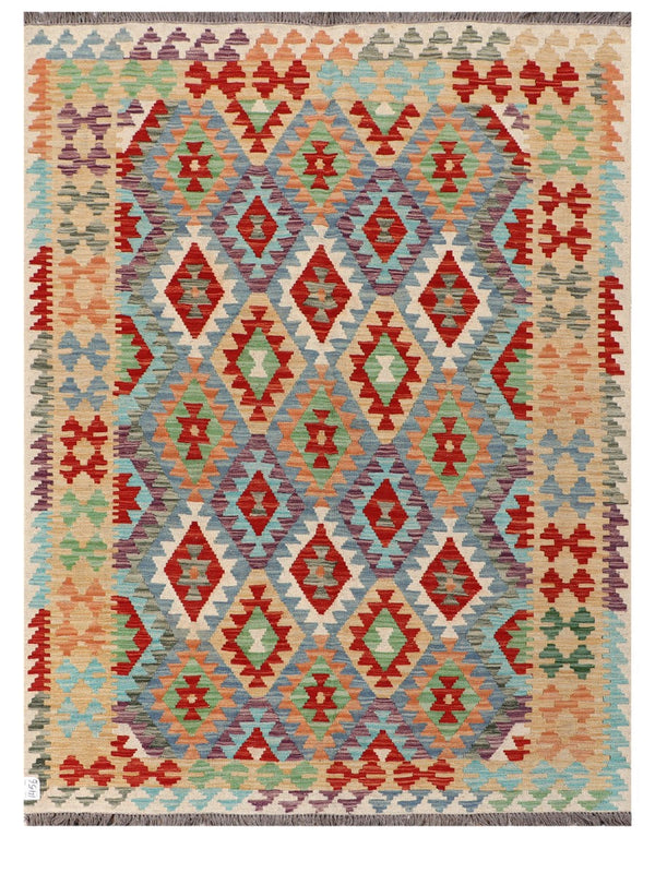 Maimana Afghanistan Kilim Rug - 201 x151 cm