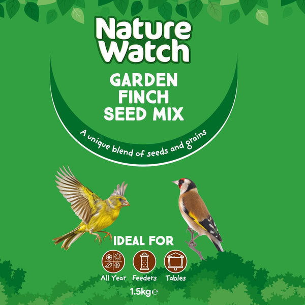 Garden Finch Wild Bird Seed Mix By Nature Watch - 1.5kg