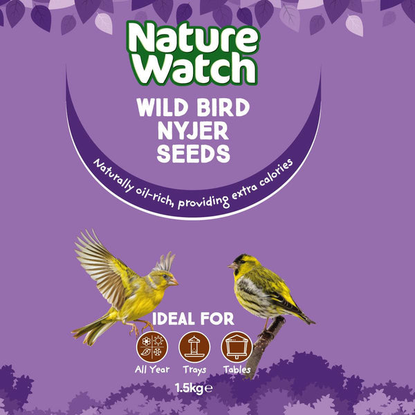 Nyjer Seed Wild Bird Seed Mix By Nature Watch - 1.5kg