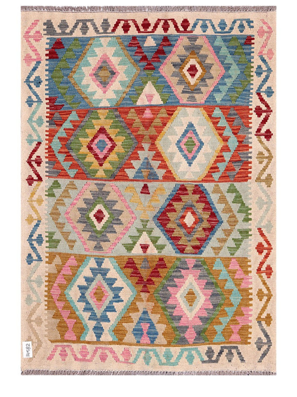 Maimana Afghanistan Kilim Rug - 142 x102 cm