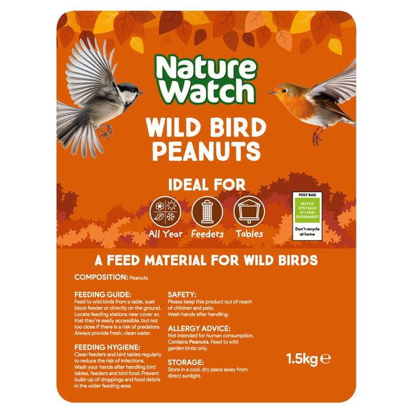 Peanuts Wild Bird Feed By Nature Watch - 1.5kg