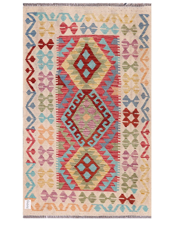 Maimana Afghanistan Kilim Rug - 154 x95 cm