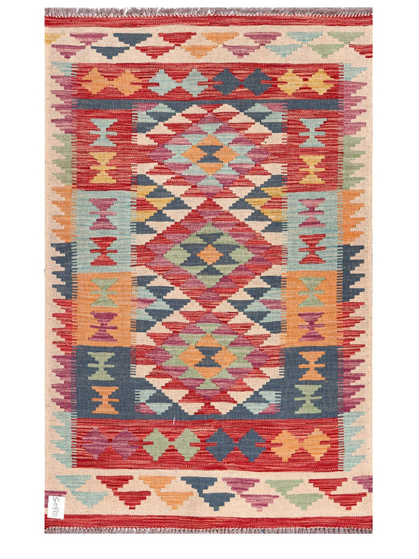 Maimana Afghanistan Kilim Rug - 152 x98 cm