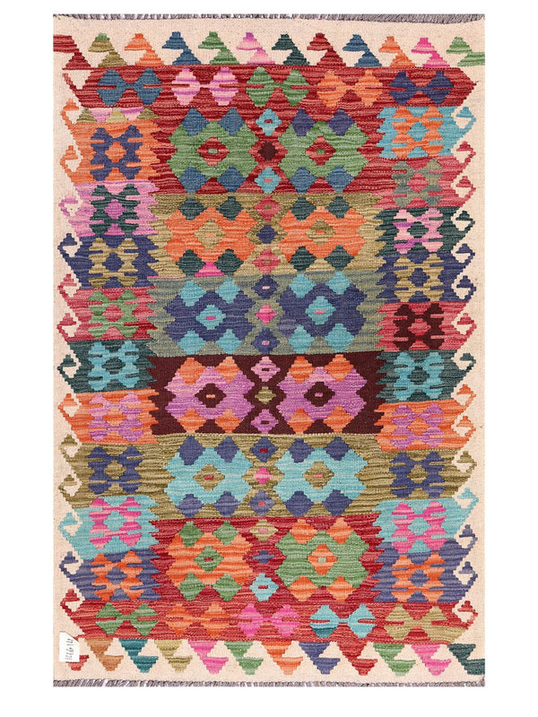Maimana Afghanistan Kilim Rug - 154 x102 cm