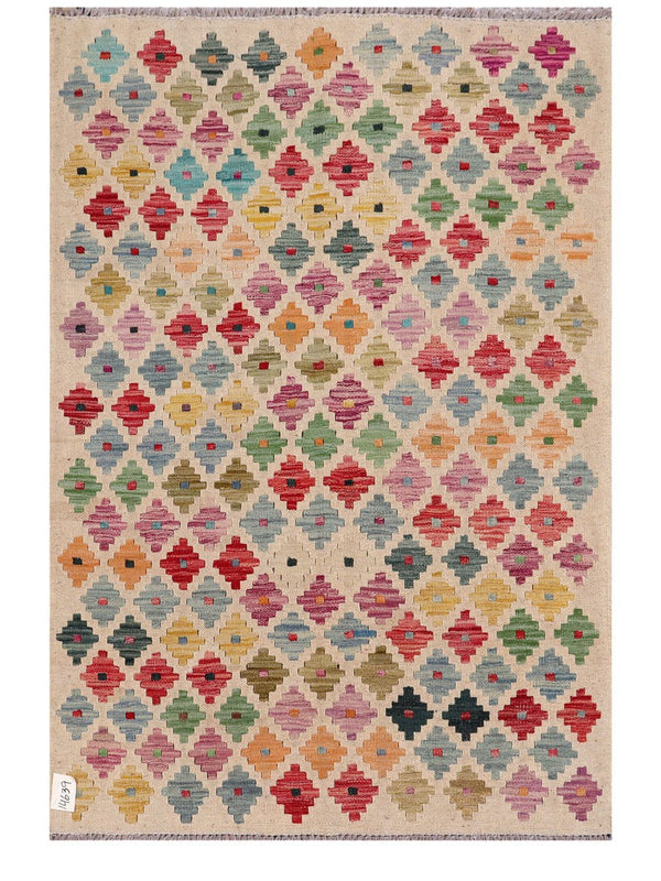 Maimana Afghanistan Kilim Rug - 152 x106 cm