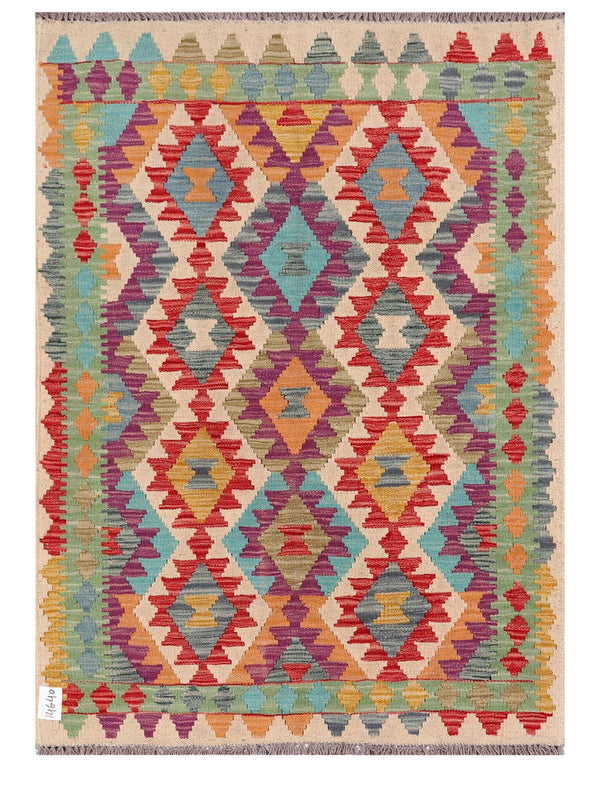 Maimana Afghanistan Kilim Rug - 145 x107 cm