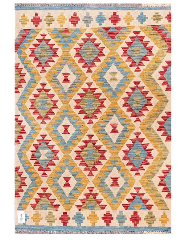 Maimana Afghanistan Kilim Rug - 142 x100 cm