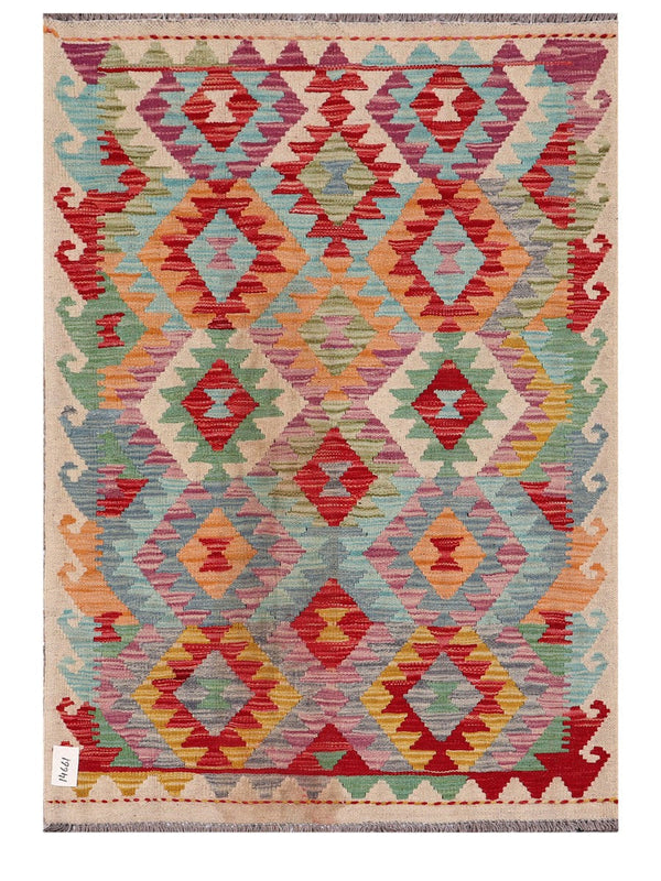 Maimana Afghanistan Kilim Rug - 143 x104 cm