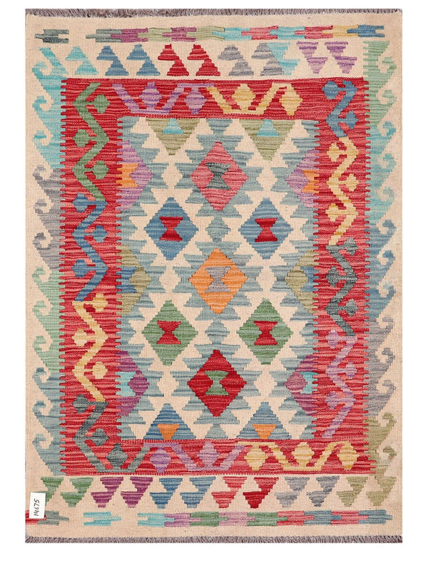 Maimana Afghanistan Kilim Rug - 190 x99 cm
