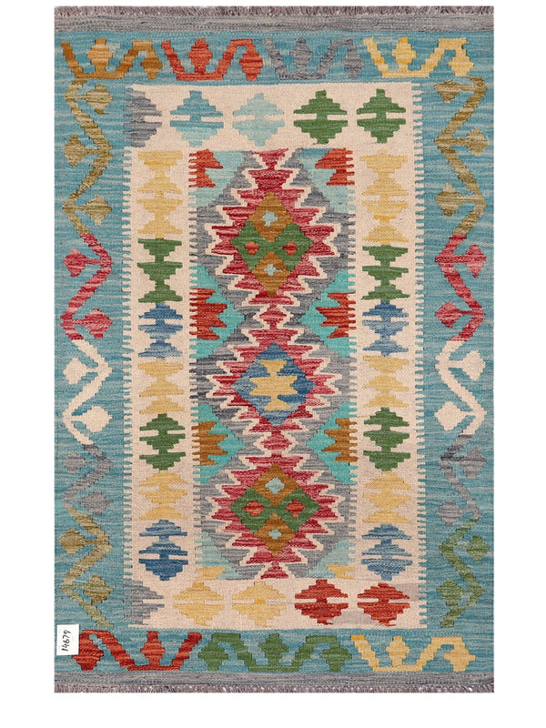 Maimana Afghanistan Kilim Rug - 148 x98 cm